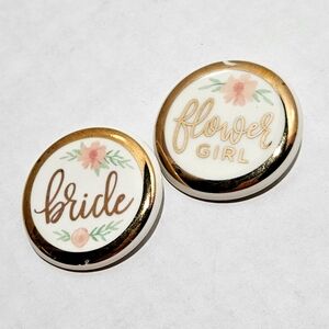 Bride and Flower Girl pins